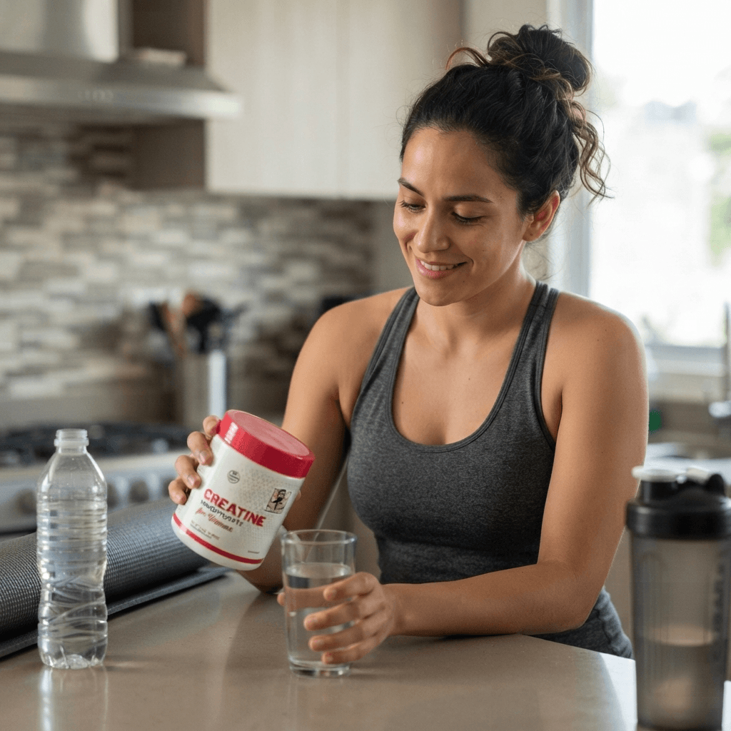 Mujer activa preparando su rutina